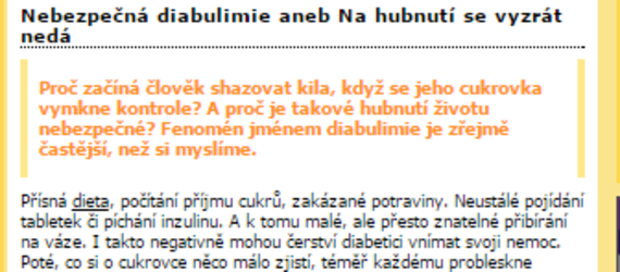 Nebezpečná diabulimie aneb Na hubnutí se vyzrát nedá